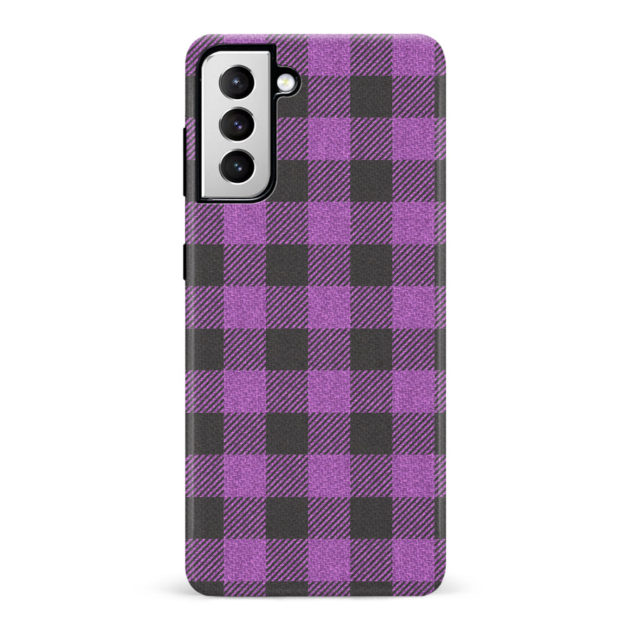 Samsung Galaxy S21 Lumberjack Plaid Phone Case - Purple