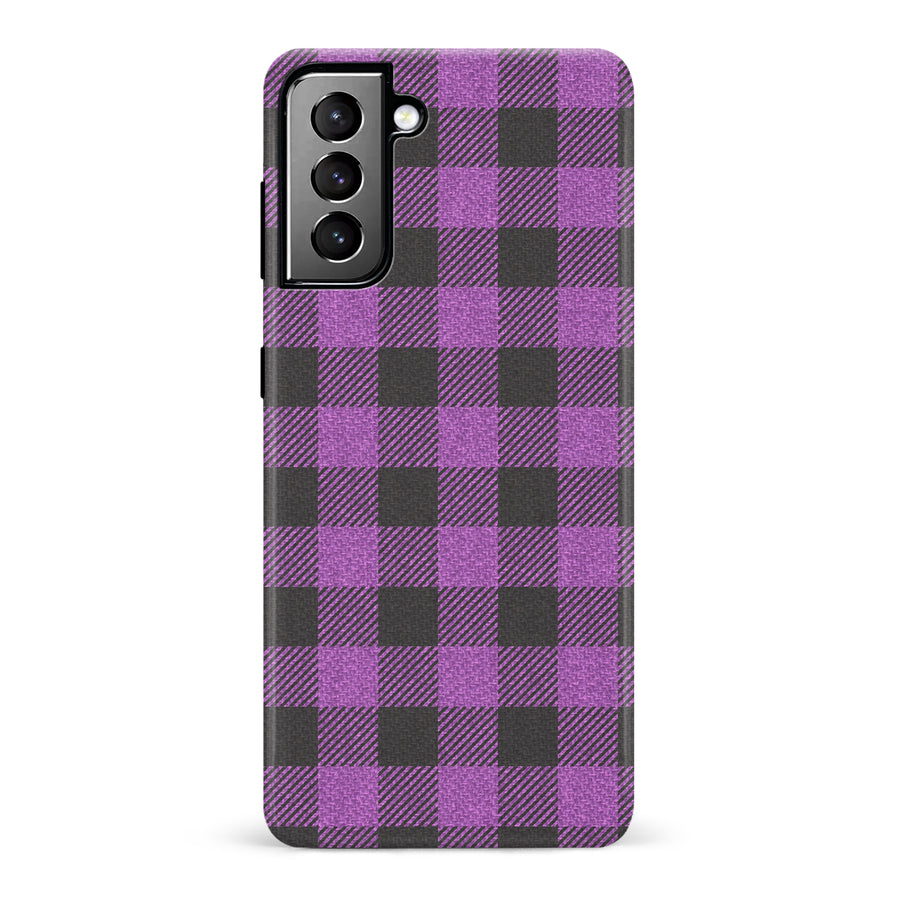 Samsung Galaxy S21 Plus Lumberjack Plaid Phone Case - Purple