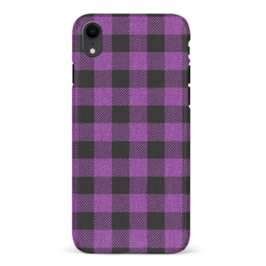 iPhone XR Lumberjack Plaid Phone Case - Purple