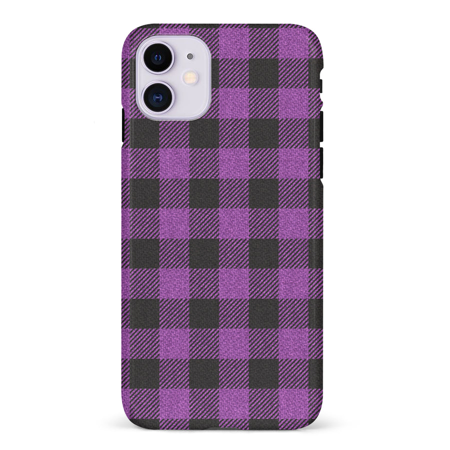 iPhone 11 Lumberjack Plaid Phone Case - Purple