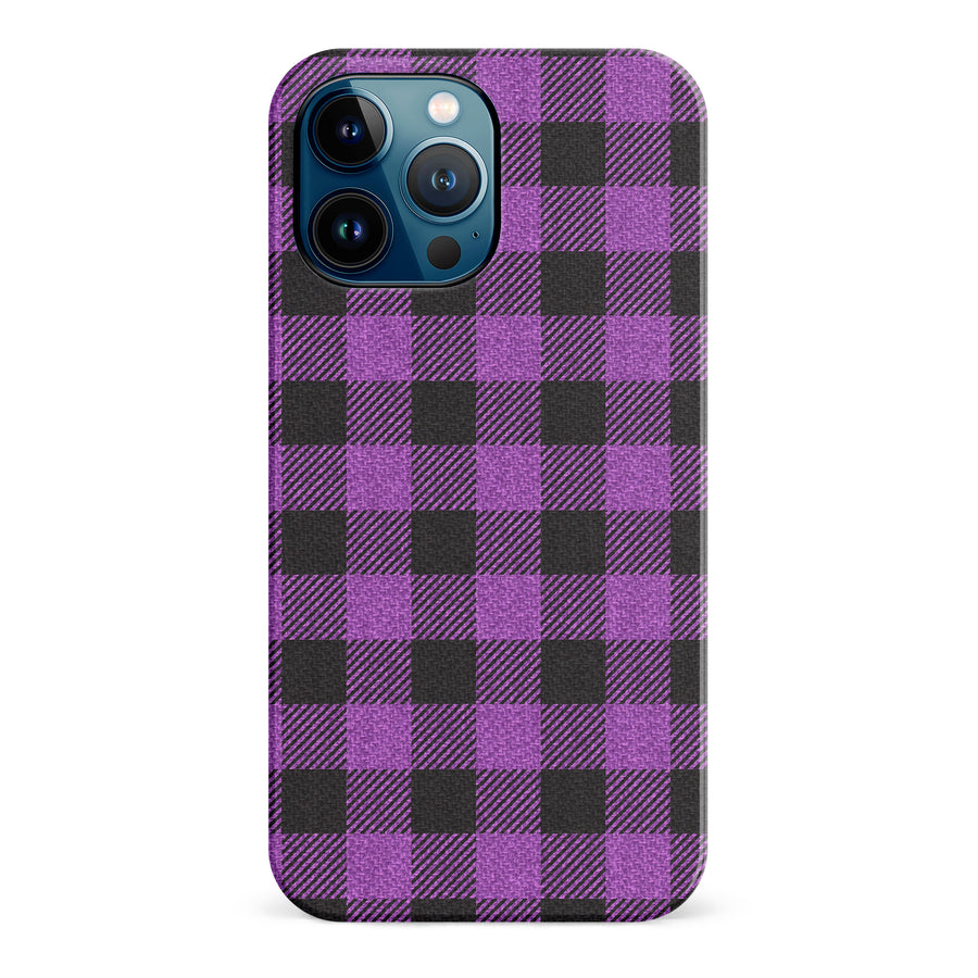iPhone 12 Pro Max Lumberjack Plaid Phone Case - Purple