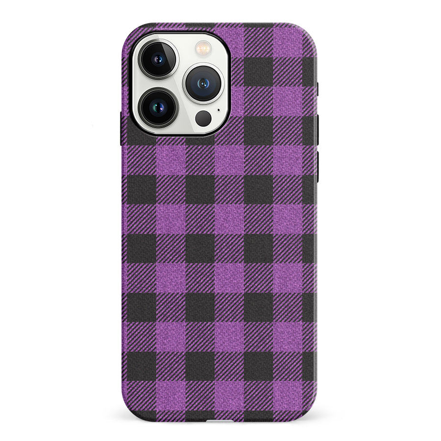 iPhone 13 Pro Lumberjack Plaid Phone Case - Purple