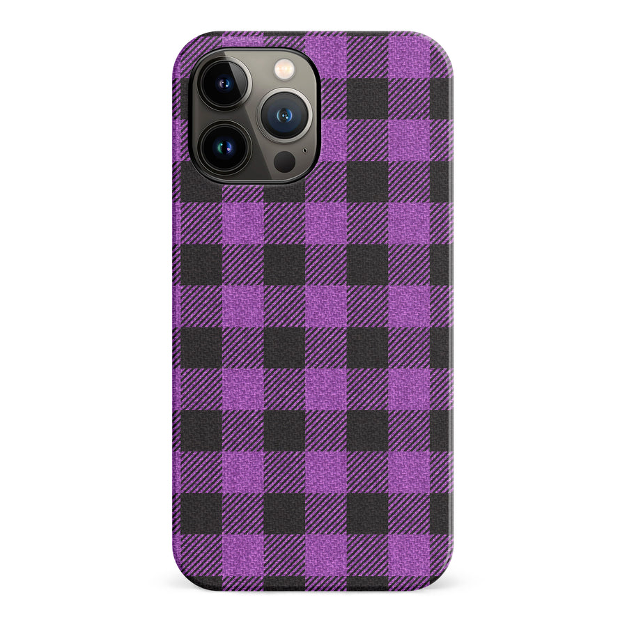 iPhone 13 Pro Max Lumberjack Plaid Phone Case - Purple
