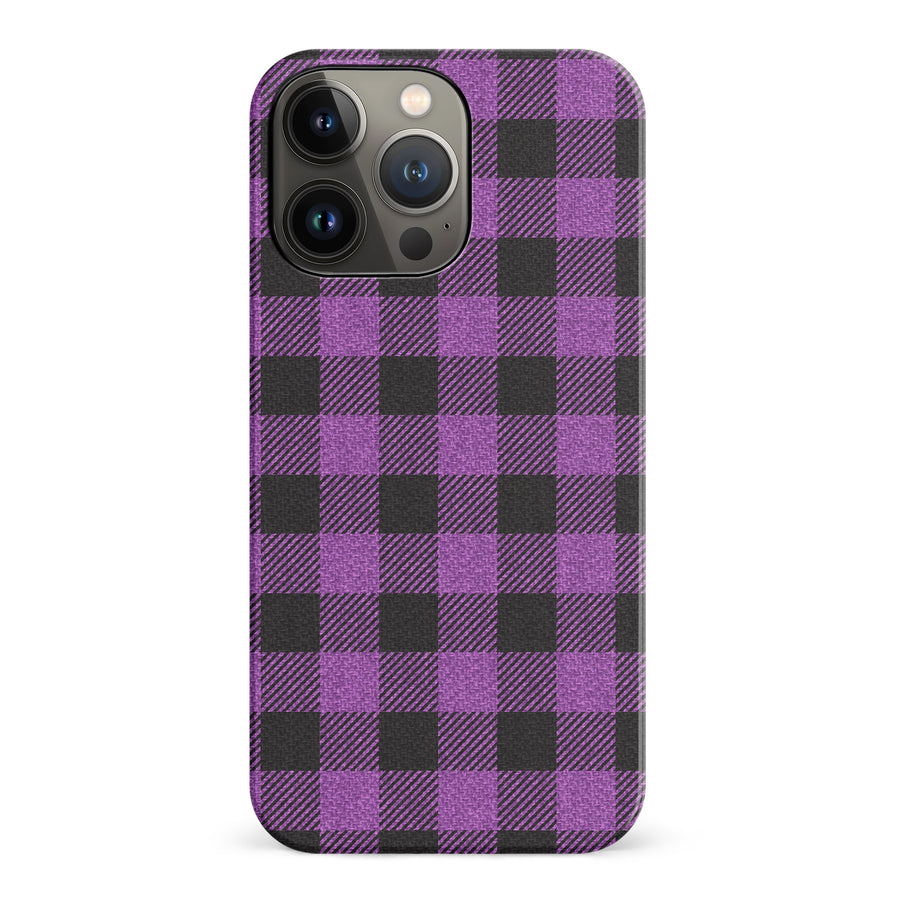 iPhone 14 Pro Lumberjack Plaid Phone Case - Purple