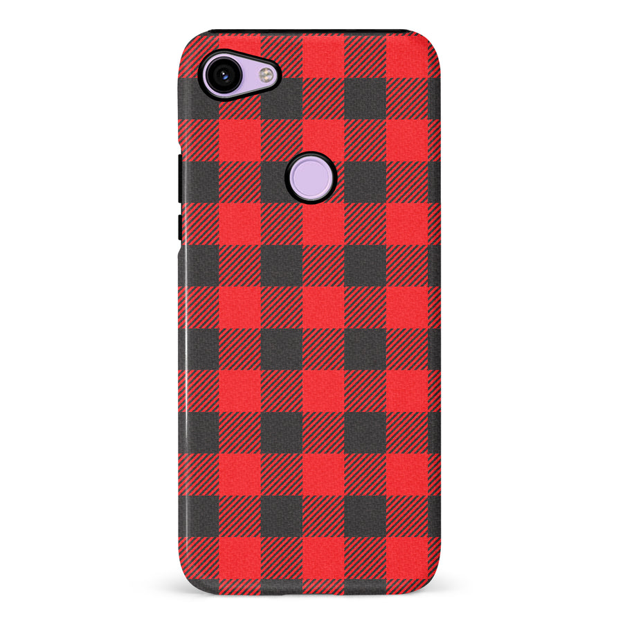 Google Pixel 3 Lumberjack Plaid Phone Case - Red