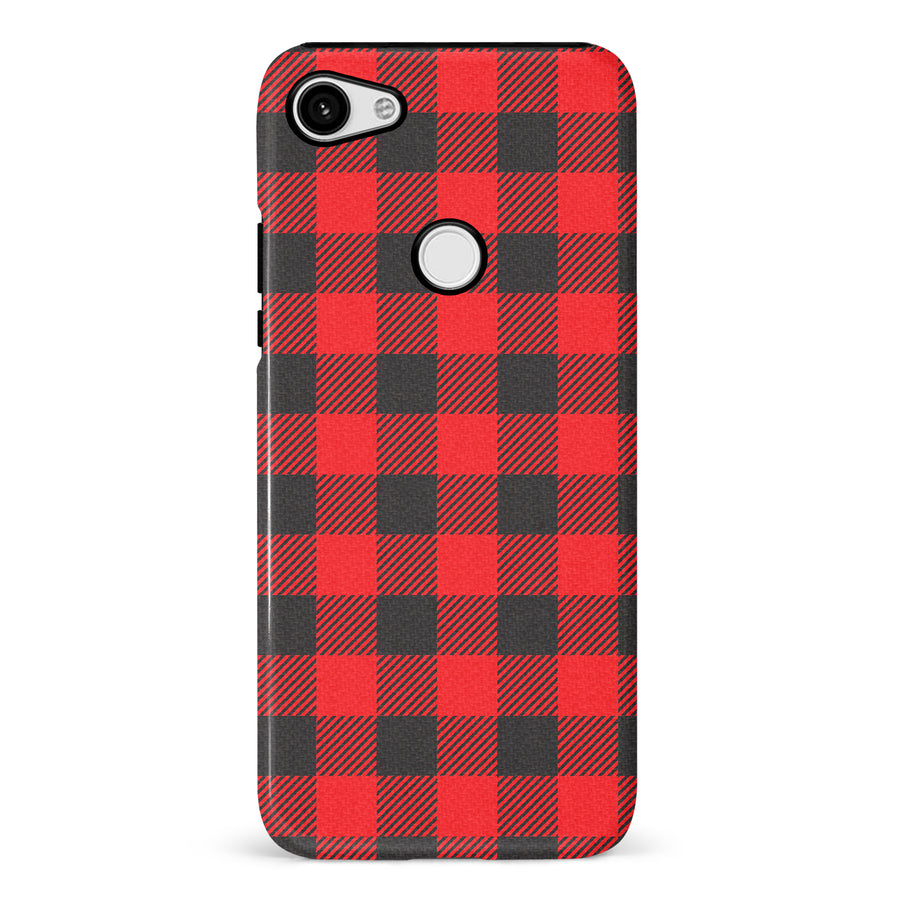 Google Pixel 3 XL Lumberjack Plaid Phone Case - Red