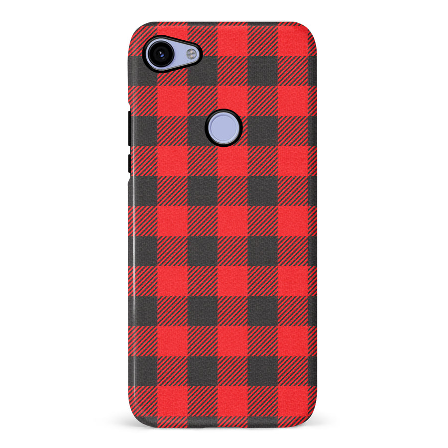 Google Pixel 3A XL Lumberjack Plaid Phone Case - Red