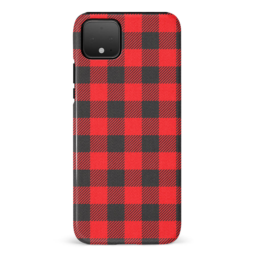 Google Pixel 4 XL Lumberjack Plaid Phone Case - Red