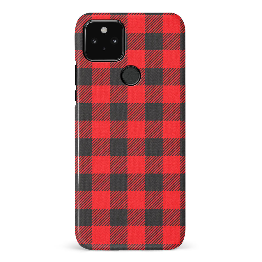 Google Pixel 5 Lumberjack Plaid Phone Case - Red