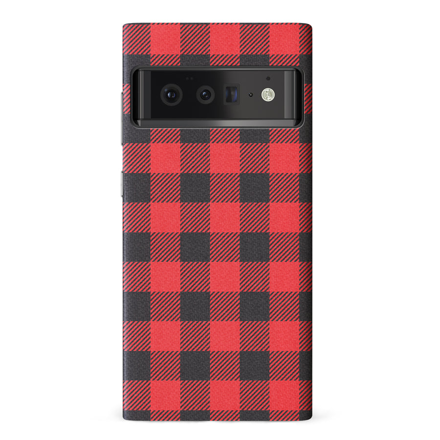 Google Pixel 6 Pro Lumberjack Plaid Phone Case - Red