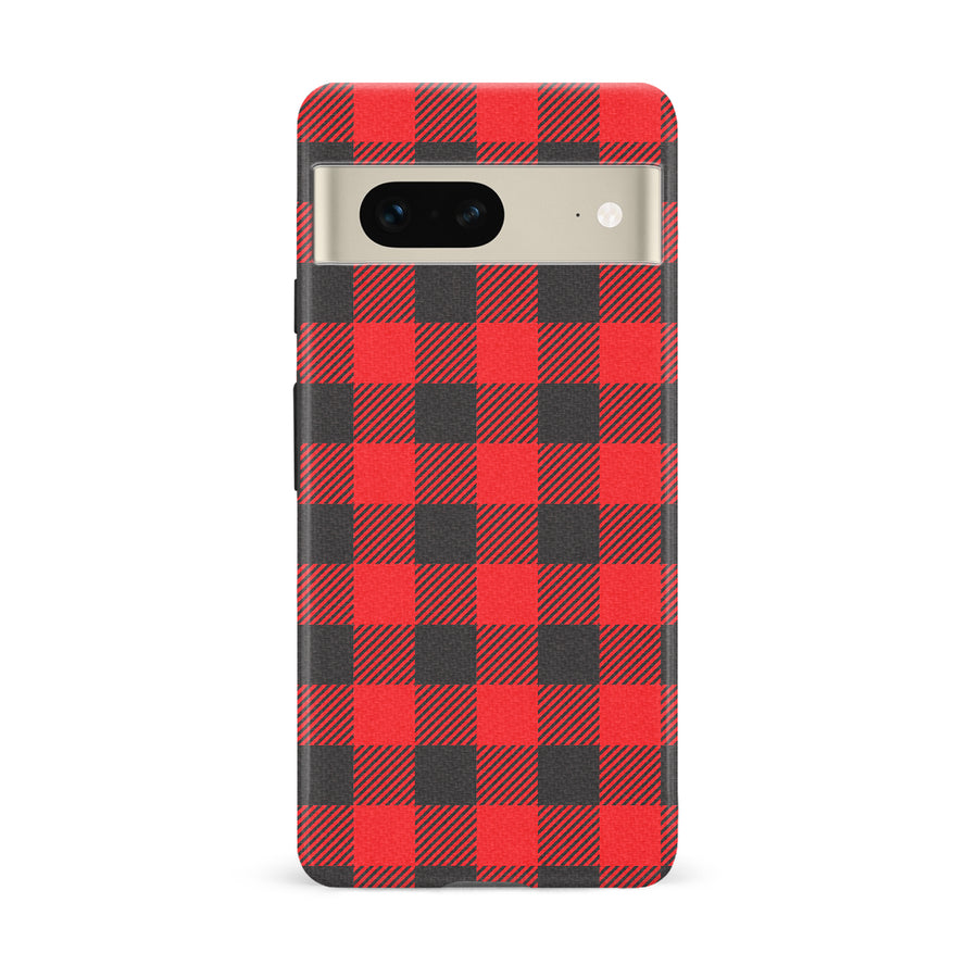Google Pixel 7 Lumberjack Plaid Phone Case - Red