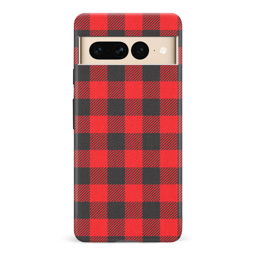 Google Pixel 7 Pro Lumberjack Plaid Phone Case - Red