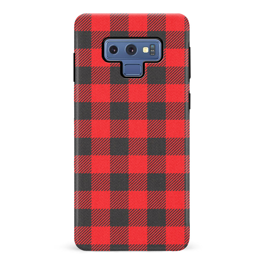 Samsung Galaxy Note 9 Lumberjack Plaid Phone Case - Red