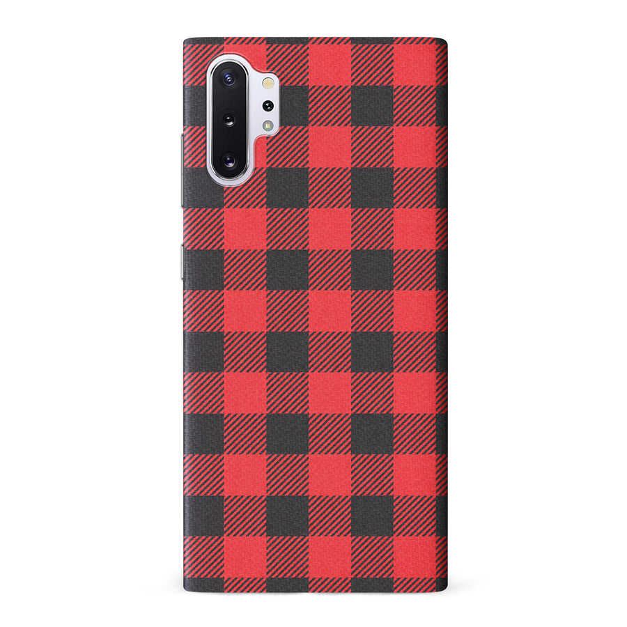 Samsung Galaxy Note 10 Plus Lumberjack Plaid Phone Case - Red