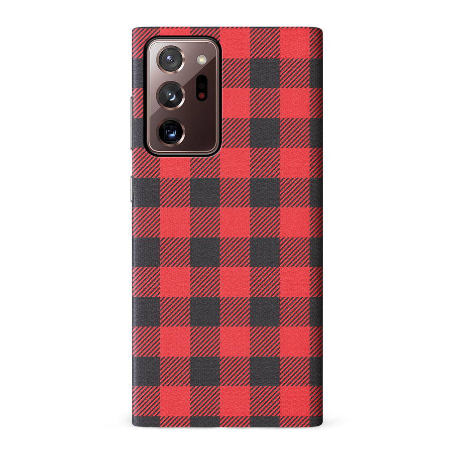 Samsung Galaxy Note 20 Ultra Lumberjack Plaid Phone Case - Red