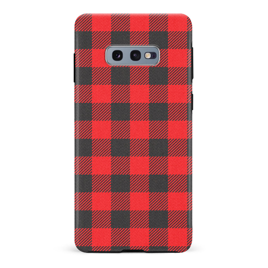 Samsung Galaxy S10e Lumberjack Plaid Phone Case - Red
