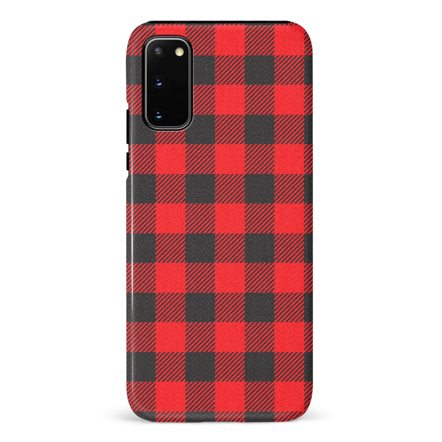Samsung Galaxy S20 Lumberjack Plaid Phone Case - Red