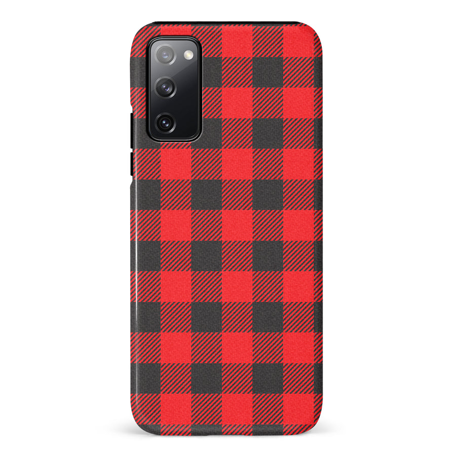 Samsung Galaxy S20 FE Lumberjack Plaid Phone Case - Red