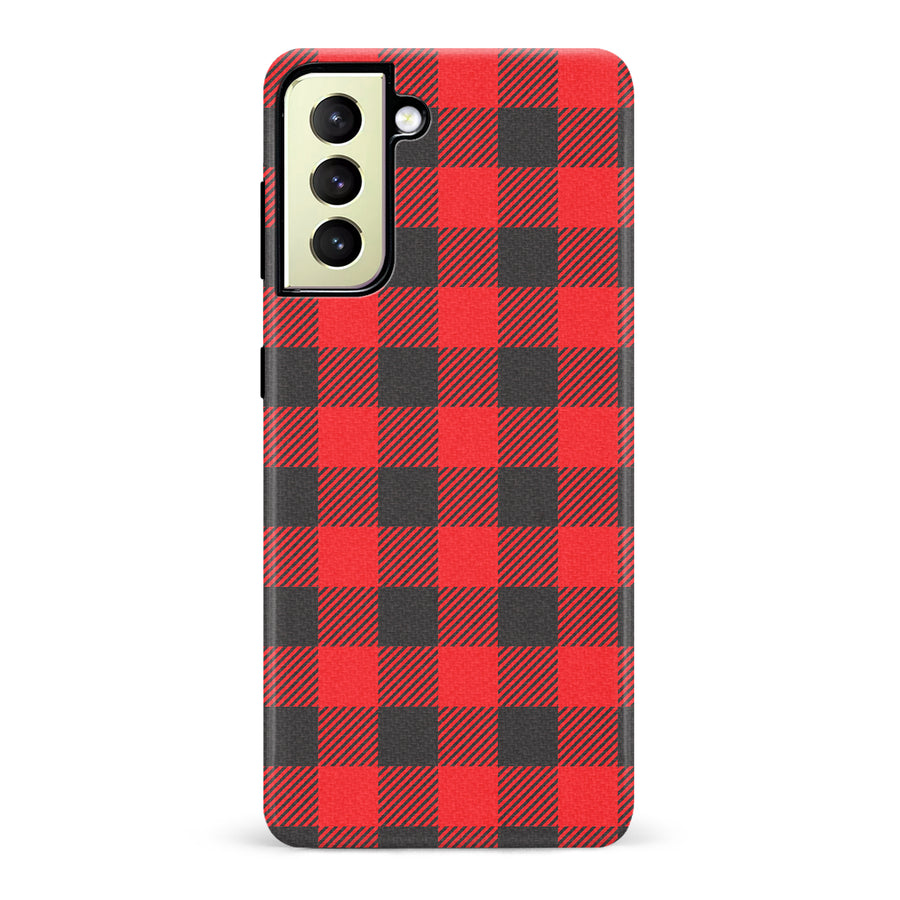 Samsung Galaxy S22 Plus Lumberjack Plaid Phone Case - Red
