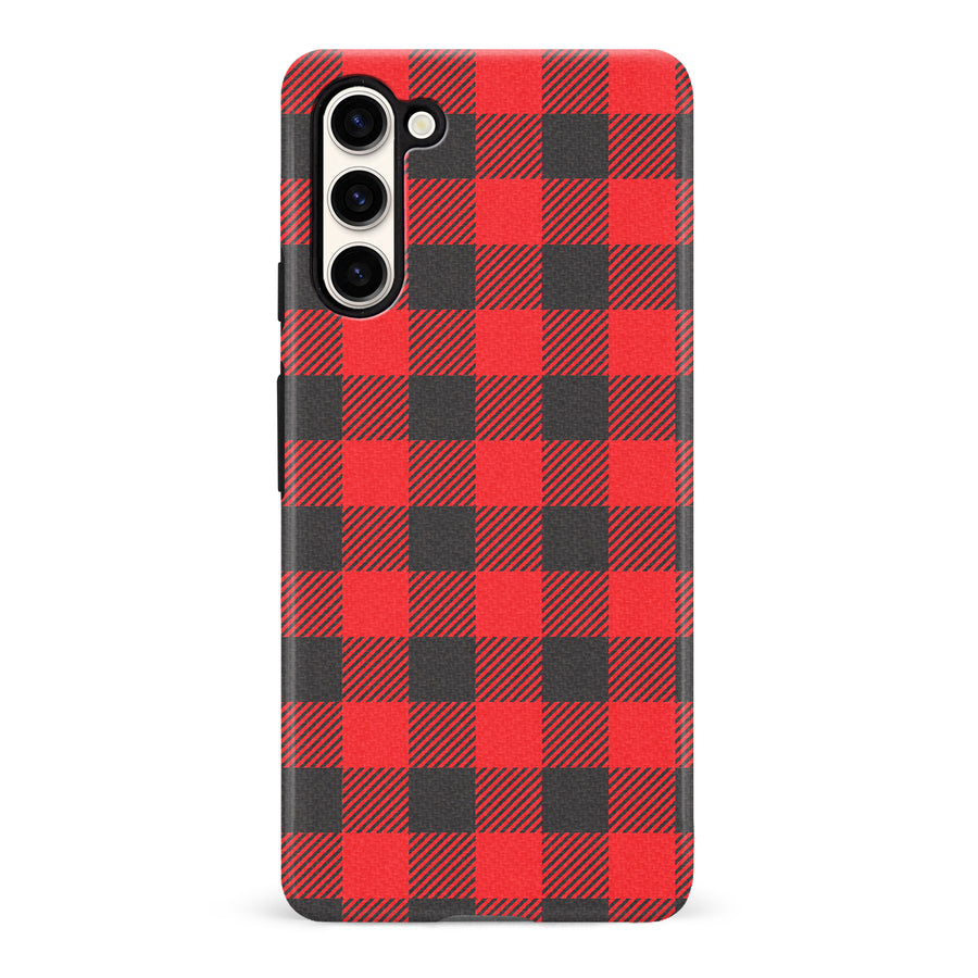 Samsung Galaxy S23 Lumberjack Plaid Phone Case - Red