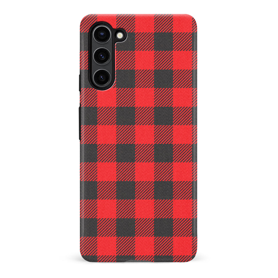 Samsung Galaxy S23 Plus Lumberjack Plaid Phone Case - Red