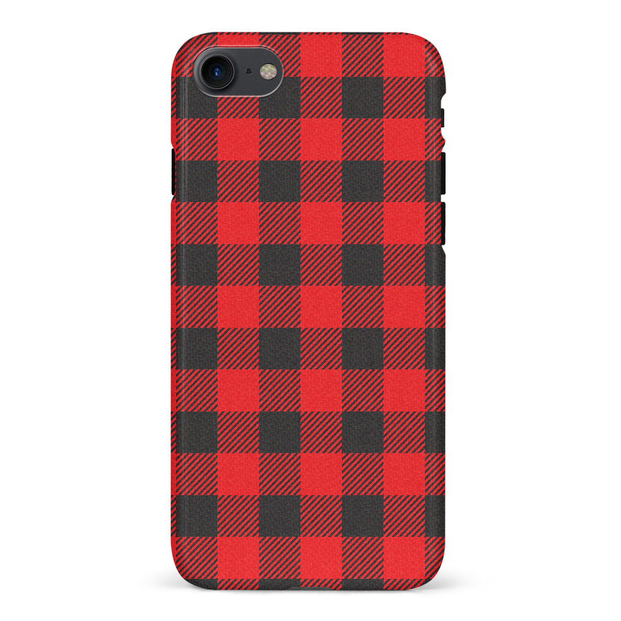iPhone 7/8/SE Lumberjack Plaid Phone Case - Red