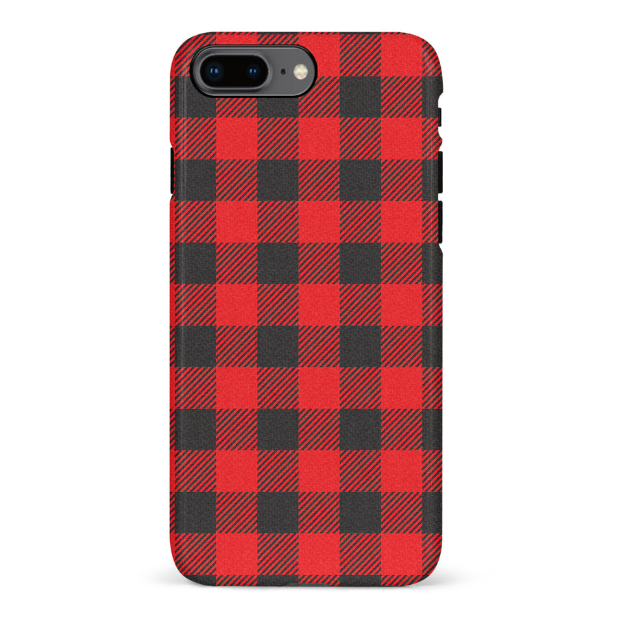 iPhone 8 Plus Lumberjack Plaid Phone Case - Red