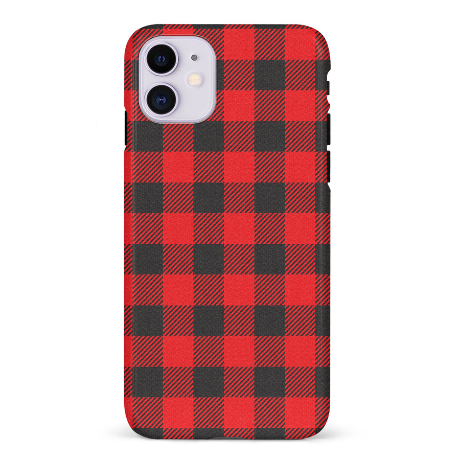 iPhone 11 Lumberjack Plaid Phone Case - Red