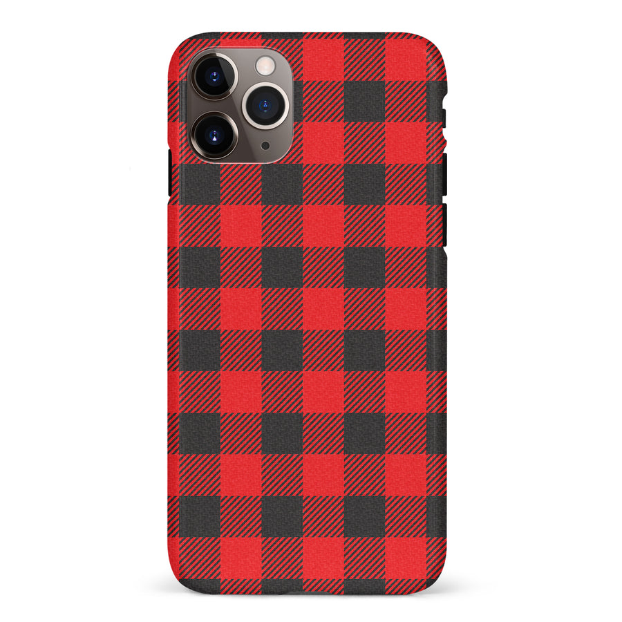 iPhone 11 Pro Max Lumberjack Plaid Phone Case - Red