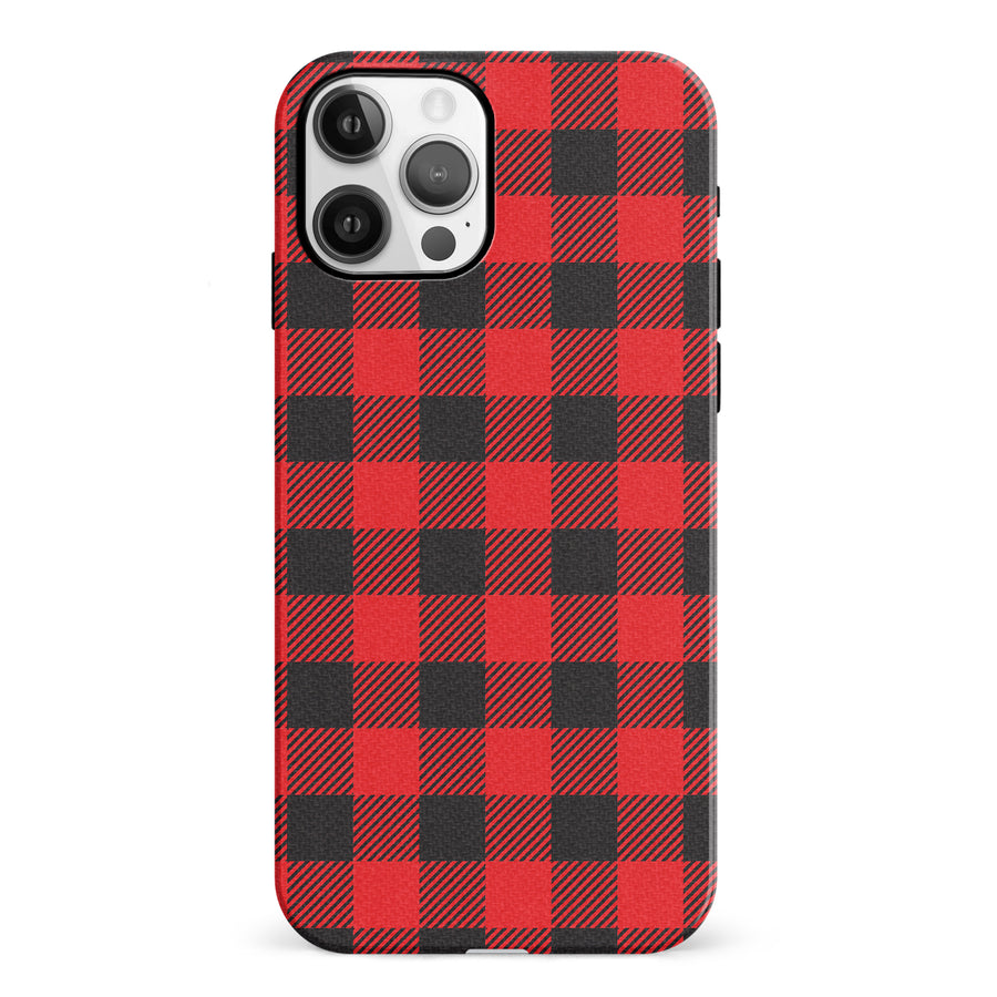 iPhone 12 Lumberjack Plaid Phone Case - Red