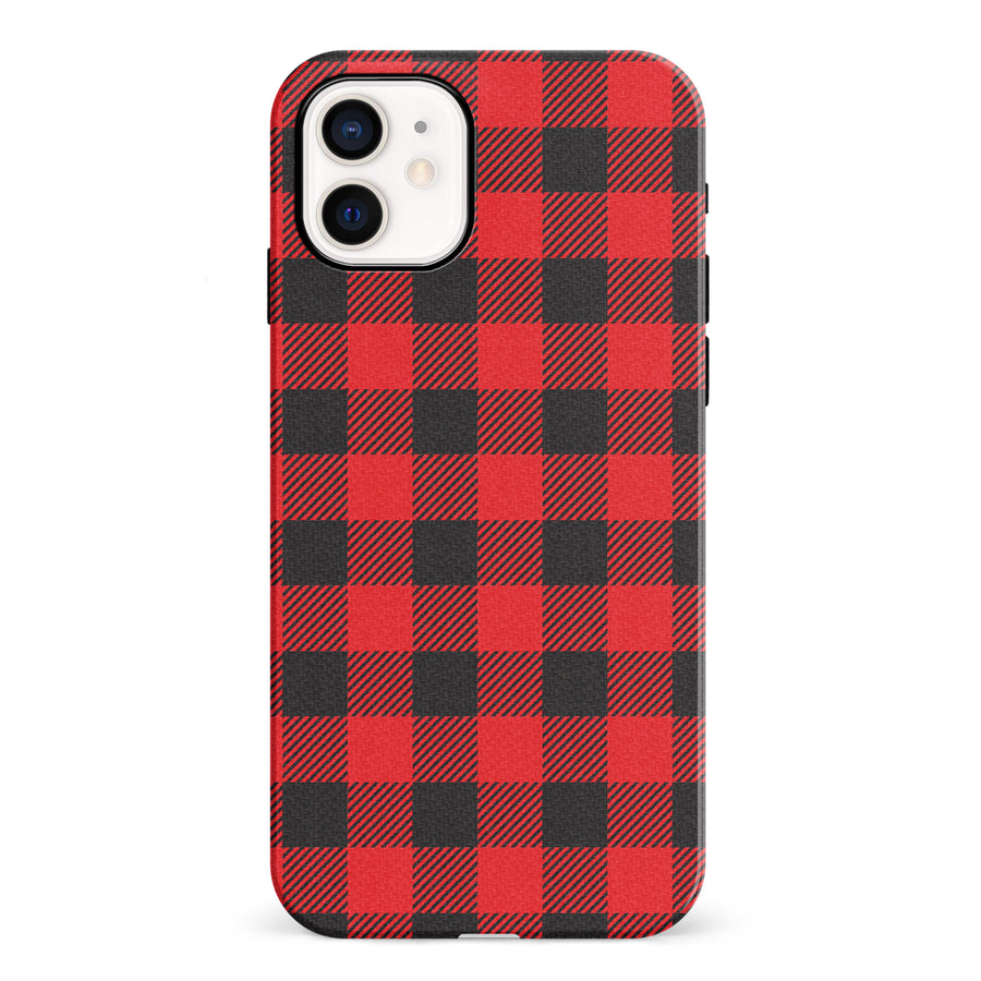iPhone 12 Mini Lumberjack Plaid Phone Case - Red