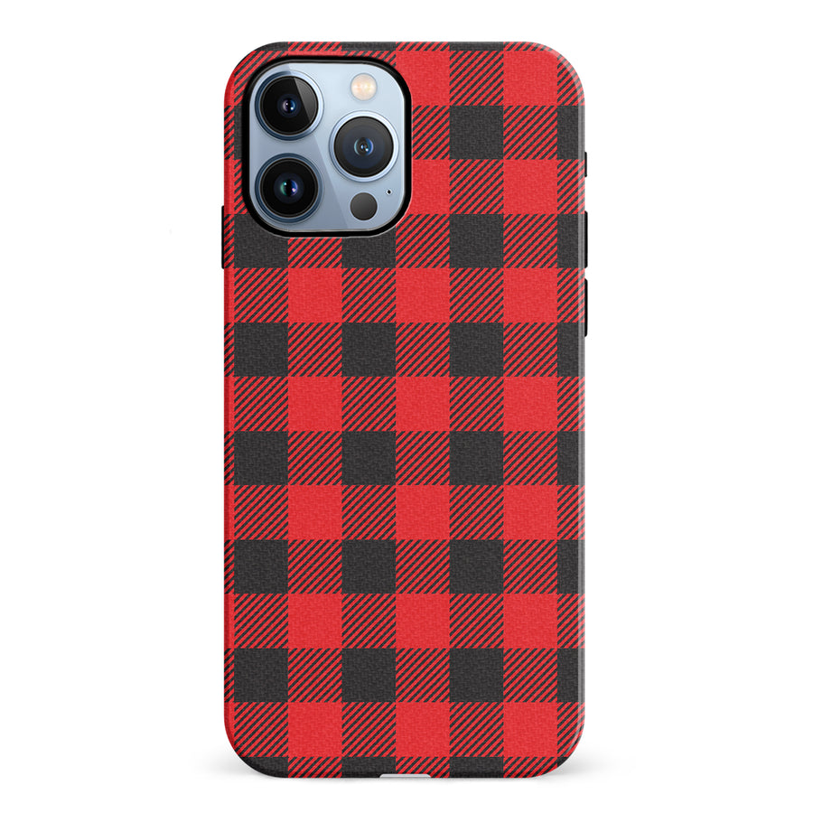 iPhone 12 Pro Lumberjack Plaid Phone Case - Red
