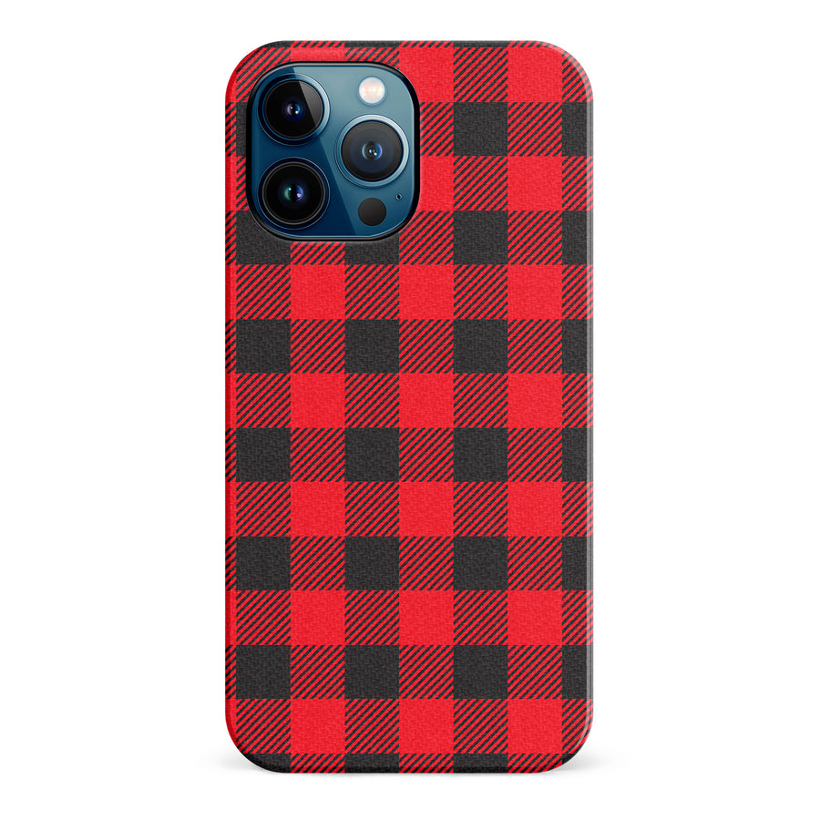 iPhone 12 Pro Max Lumberjack Plaid Phone Case - Red