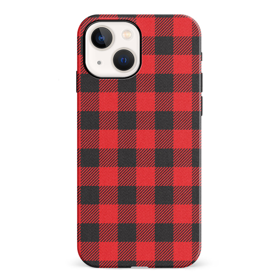 iPhone 13 Lumberjack Plaid Phone Case - Red