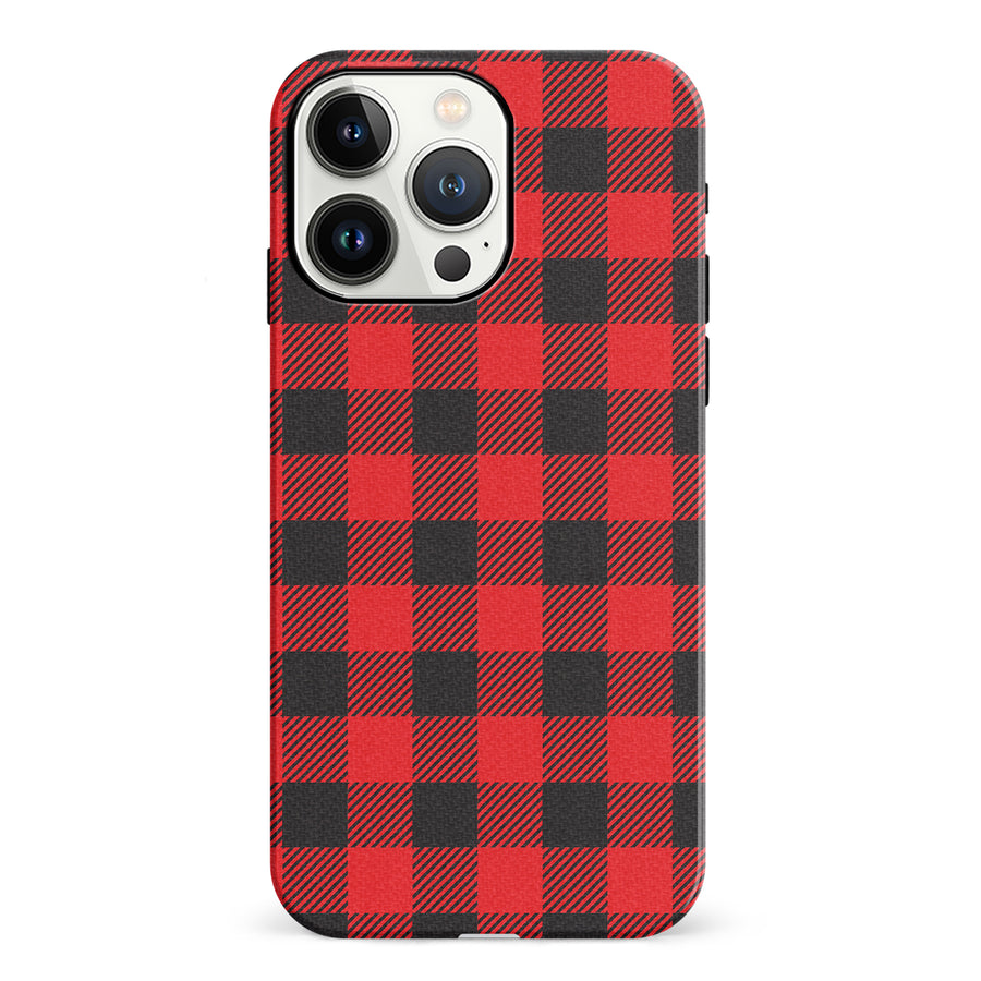 iPhone 13 Pro Lumberjack Plaid Phone Case - Red