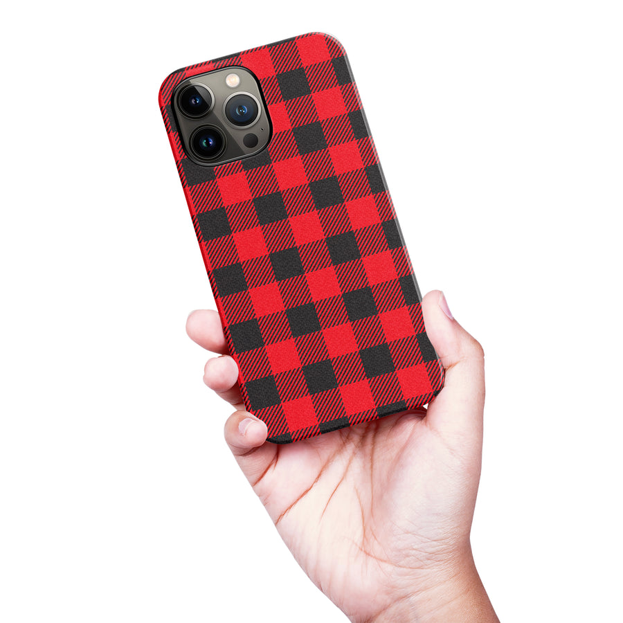 iPhone 13 Pro Max Lumberjack Plaid Phone Case - Red