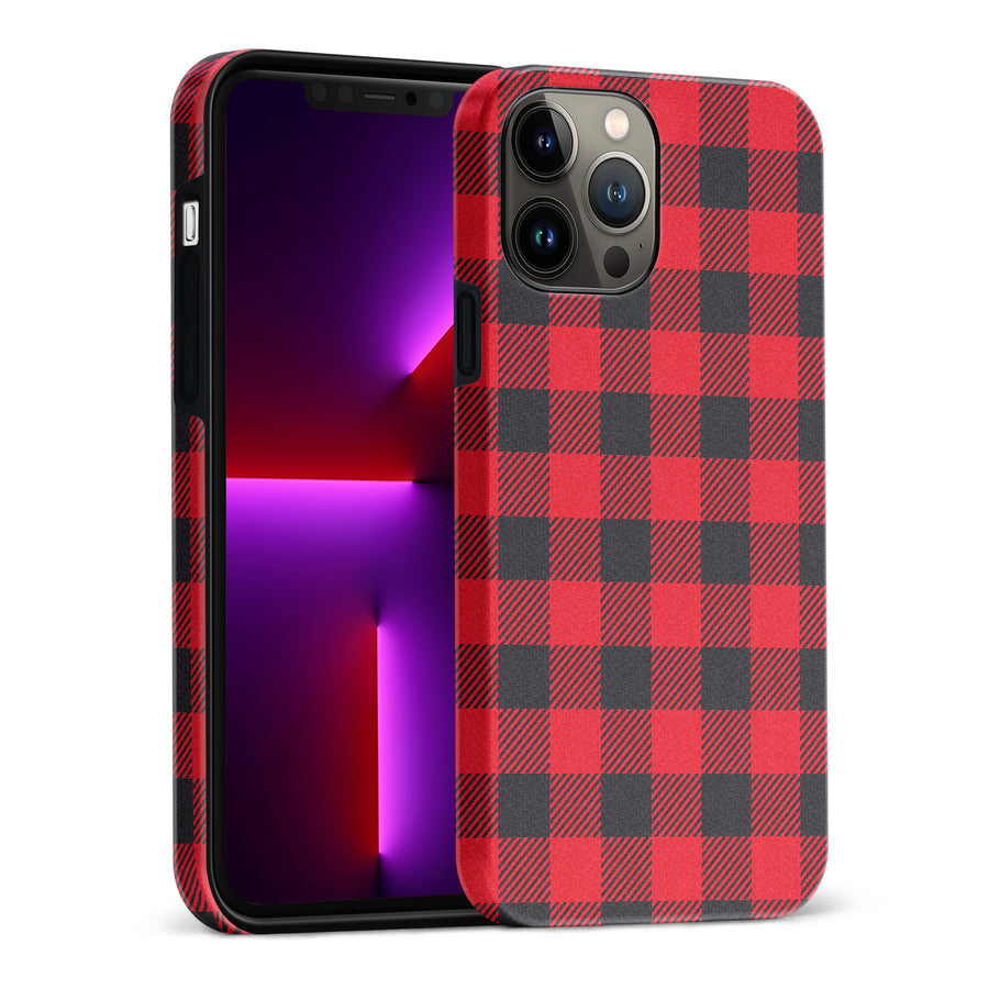iPhone 13 Pro Max Lumberjack Plaid Phone Case - Red