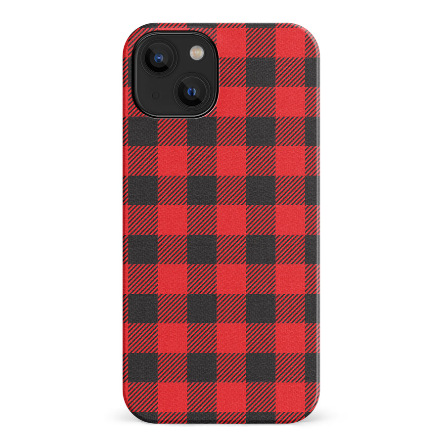 iPhone 14 Lumberjack Plaid Phone Case - Red