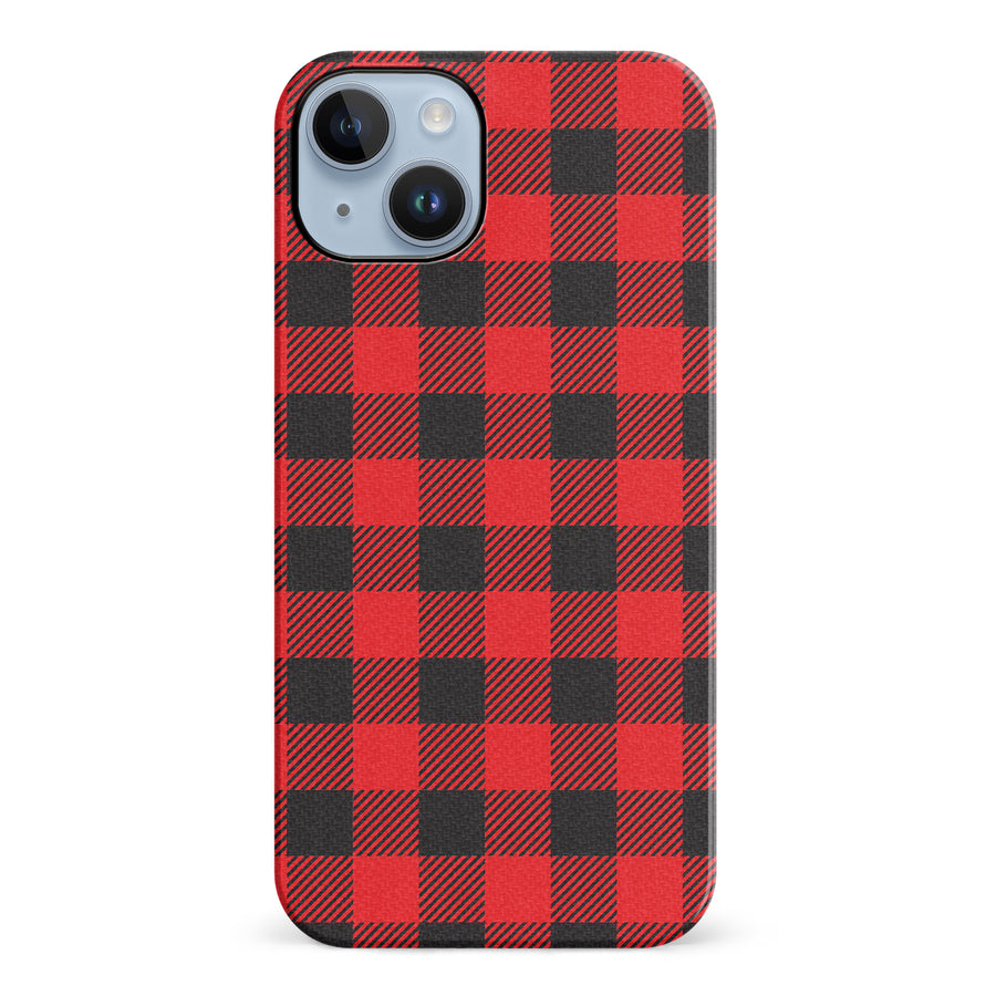 iPhone 14 Plus Lumberjack Plaid Phone Case - Red