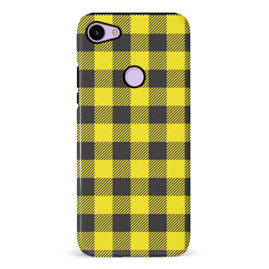 Google Pixel 3 Lumberjack Plaid Phone Case - Yellow