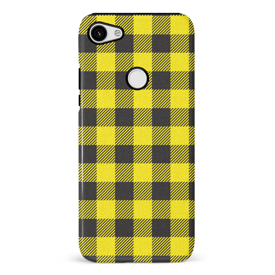 Google Pixel 3 XL Lumberjack Plaid Phone Case - Yellow