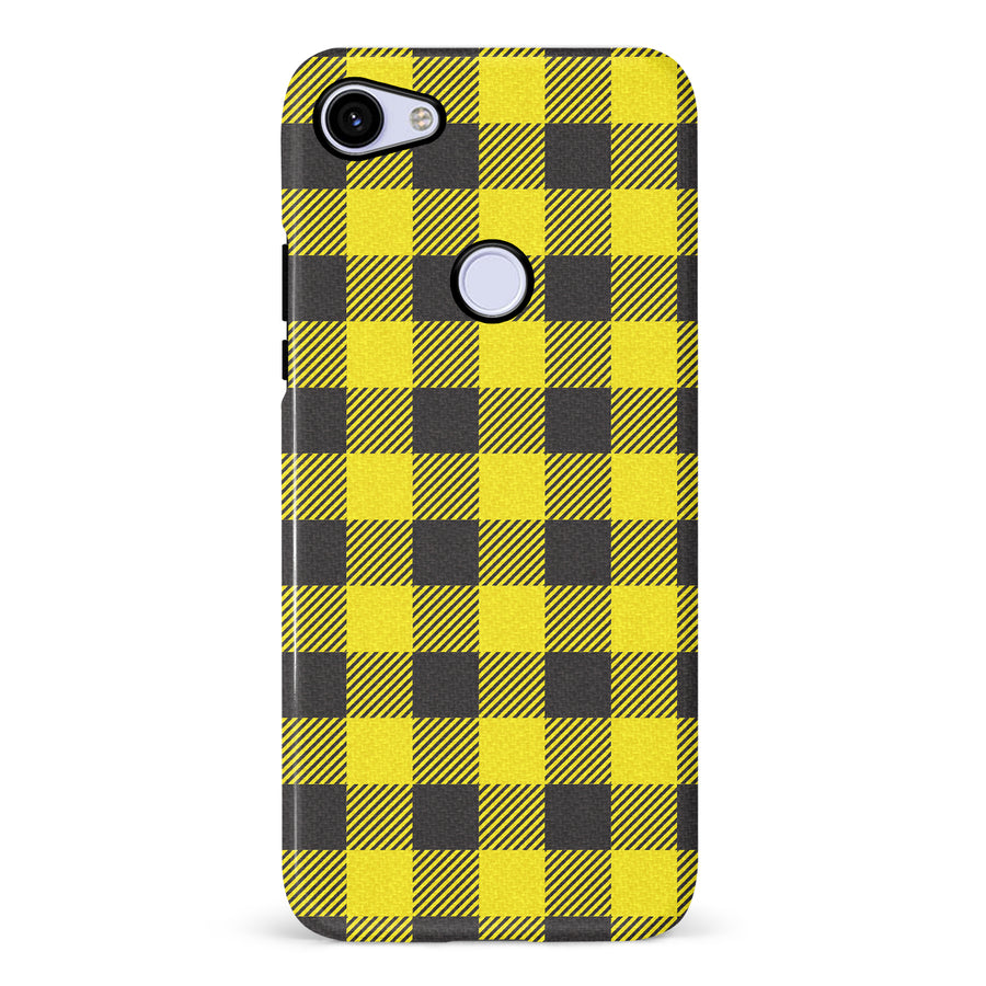 Google Pixel 3A Lumberjack Plaid Phone Case - Yellow
