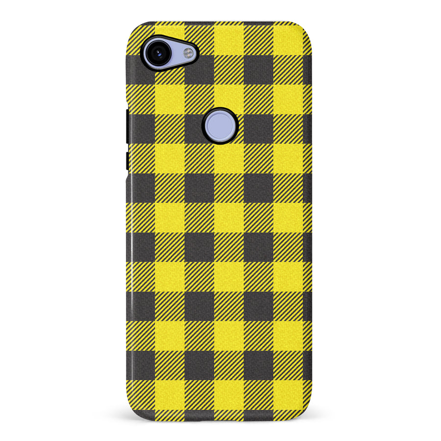 Google Pixel 3A XL Lumberjack Plaid Phone Case - Yellow