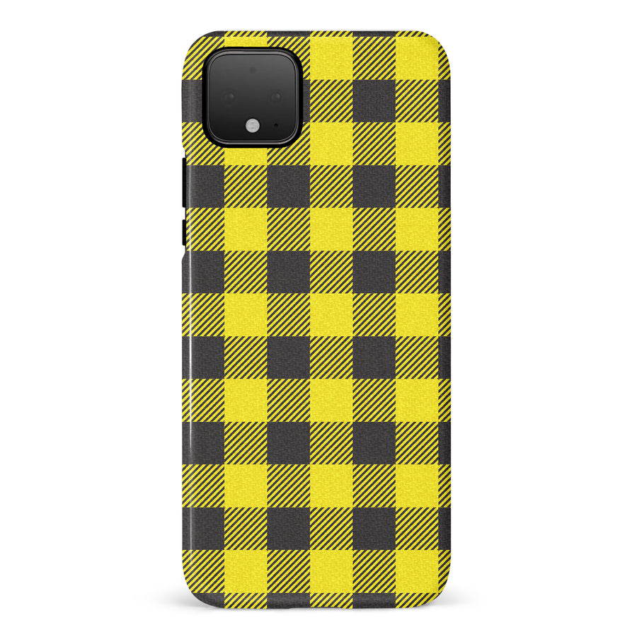 Google Pixel 4 Lumberjack Plaid Phone Case - Yellow