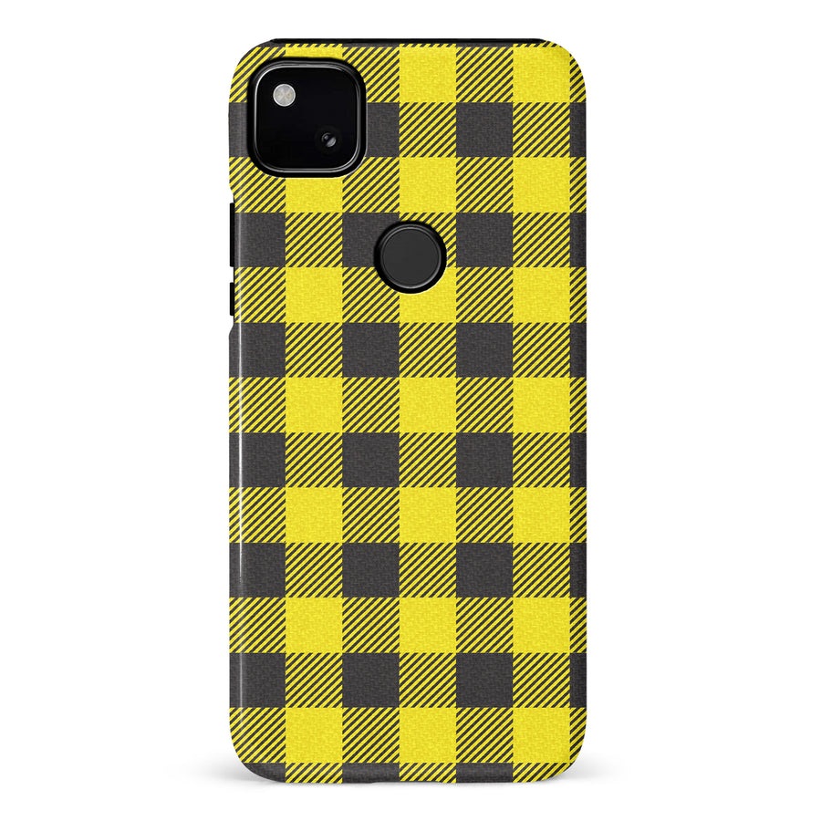 Google Pixel 4A Lumberjack Plaid Phone Case - Yellow