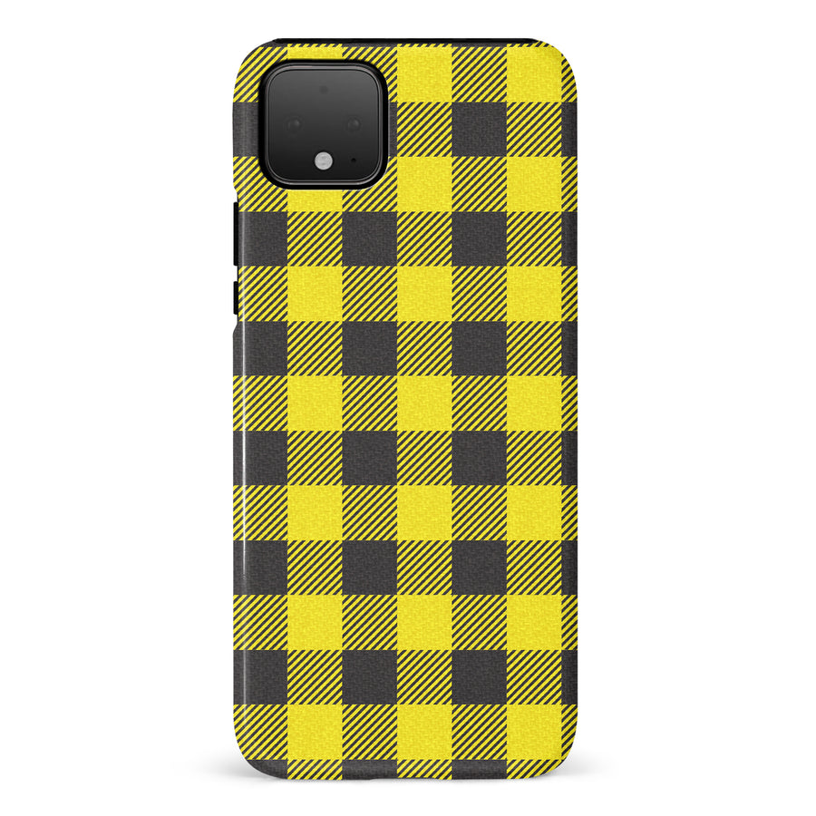 Google Pixel 4 XL Lumberjack Plaid Phone Case - Yellow