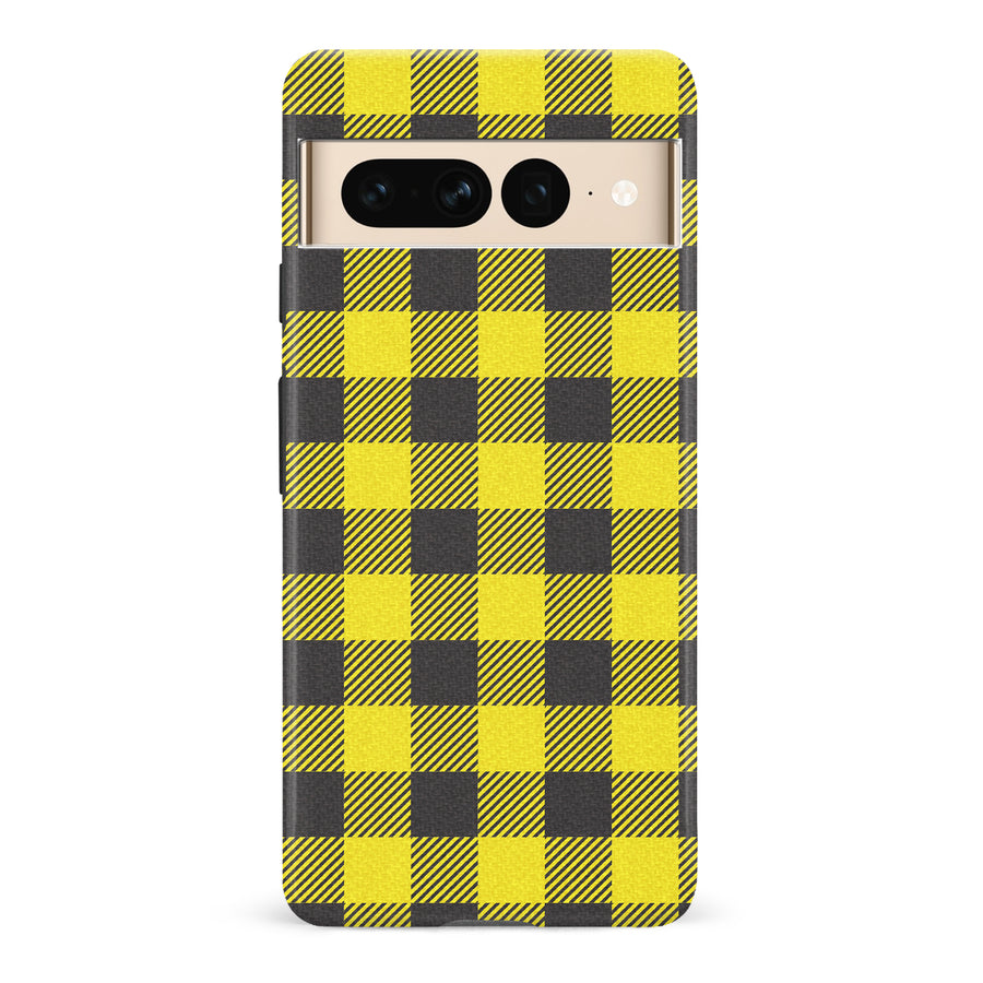 Google Pixel 7 Pro Lumberjack Plaid Phone Case - Yellow