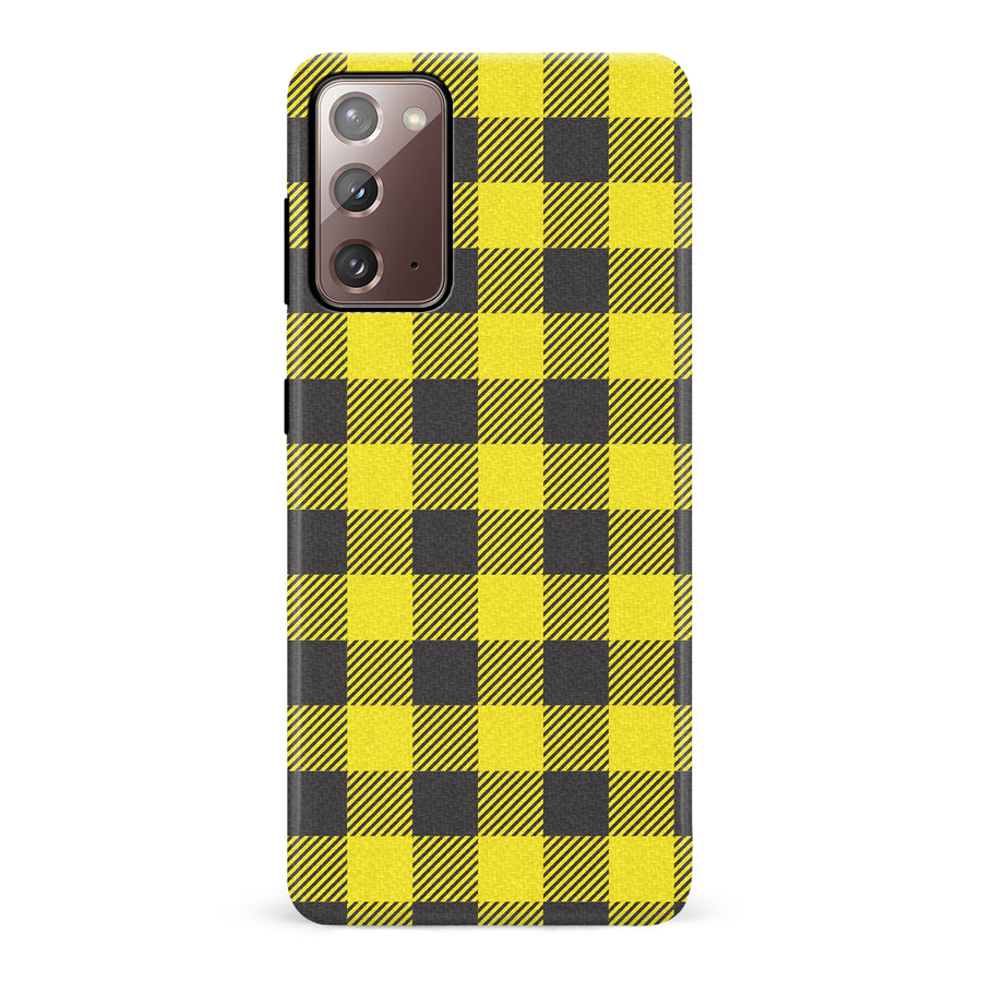 Samsung Galaxy Note 20 Lumberjack Plaid Phone Case - Yellow