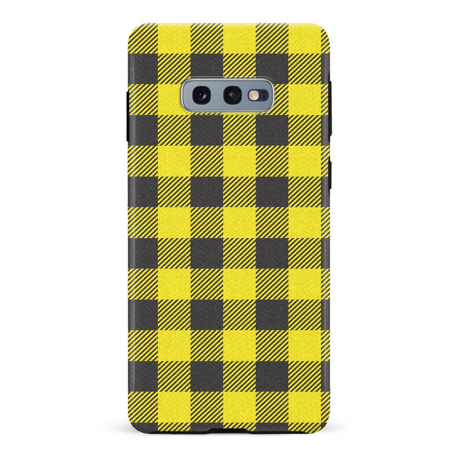 Samsung Galaxy S10e Lumberjack Plaid Phone Case - Yellow