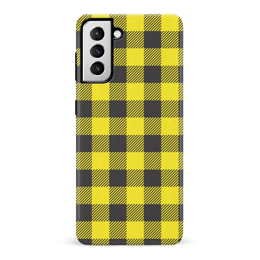 Samsung Galaxy S21 Lumberjack Plaid Phone Case - Yellow